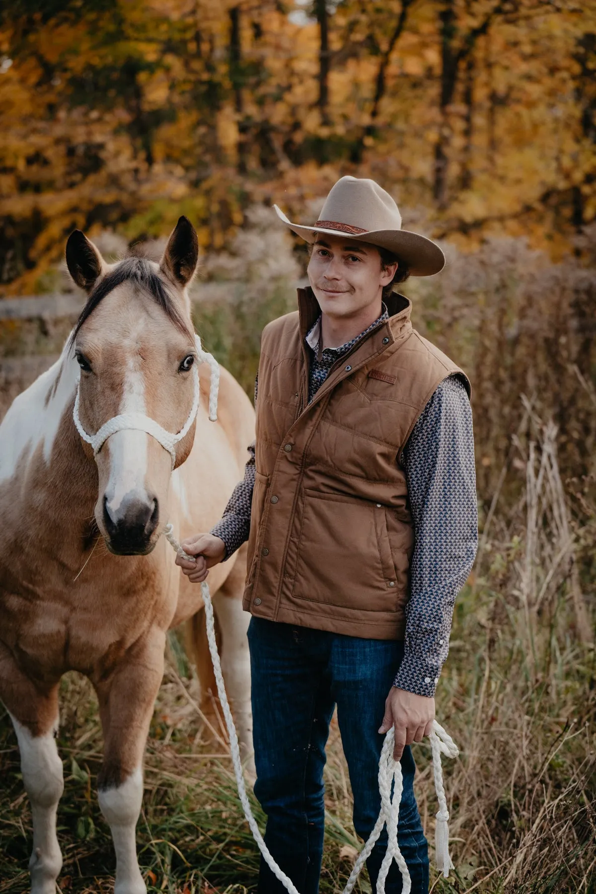 'Steve' Men's CINCH Quilted Vest Brown (S ONLY)