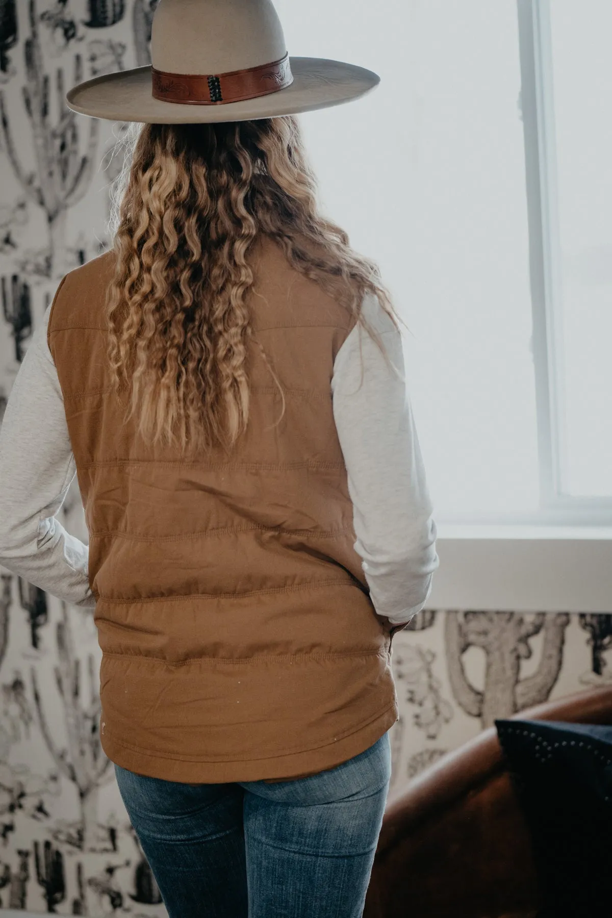 'Steve' Men's CINCH Quilted Vest Brown (S ONLY)