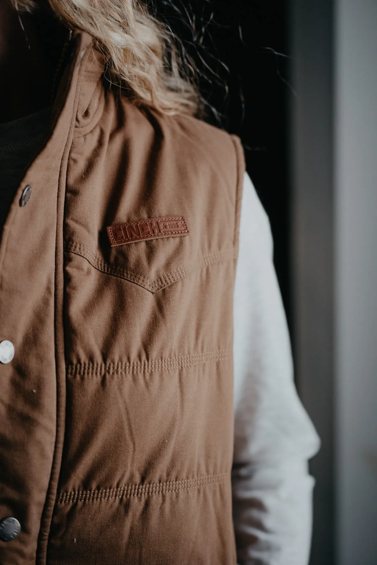 'Steve' Men's CINCH Quilted Vest Brown (S ONLY)