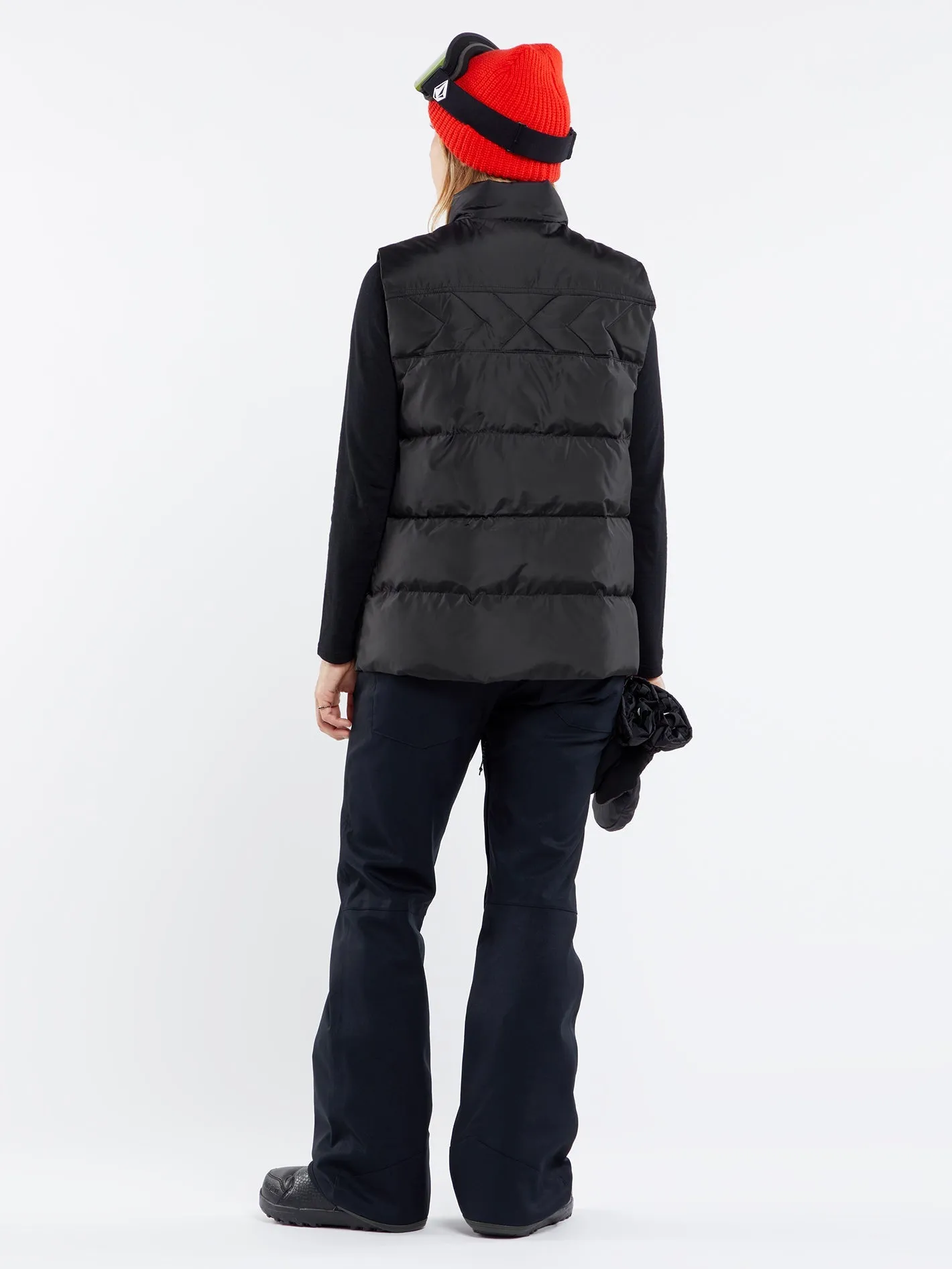 Stone Castine Puff Weste - BLACK