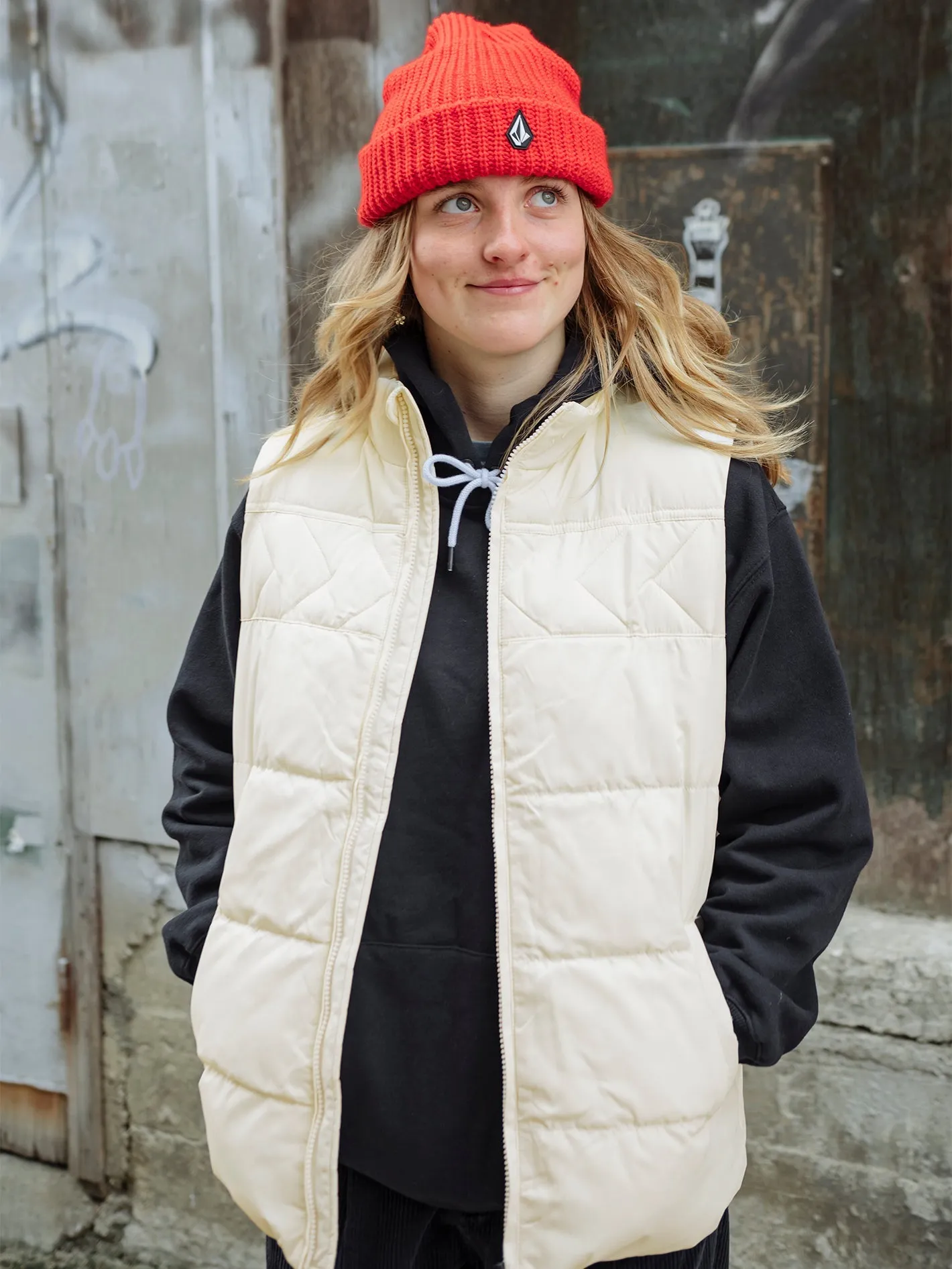 Stone Castine Puff Weste - MOONBEAM
