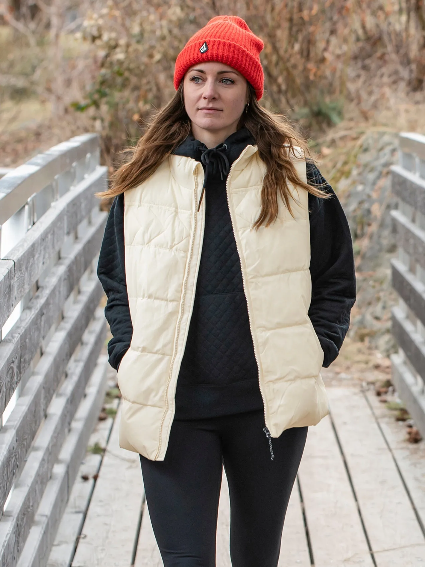 Stone Castine Puff Weste - MOONBEAM
