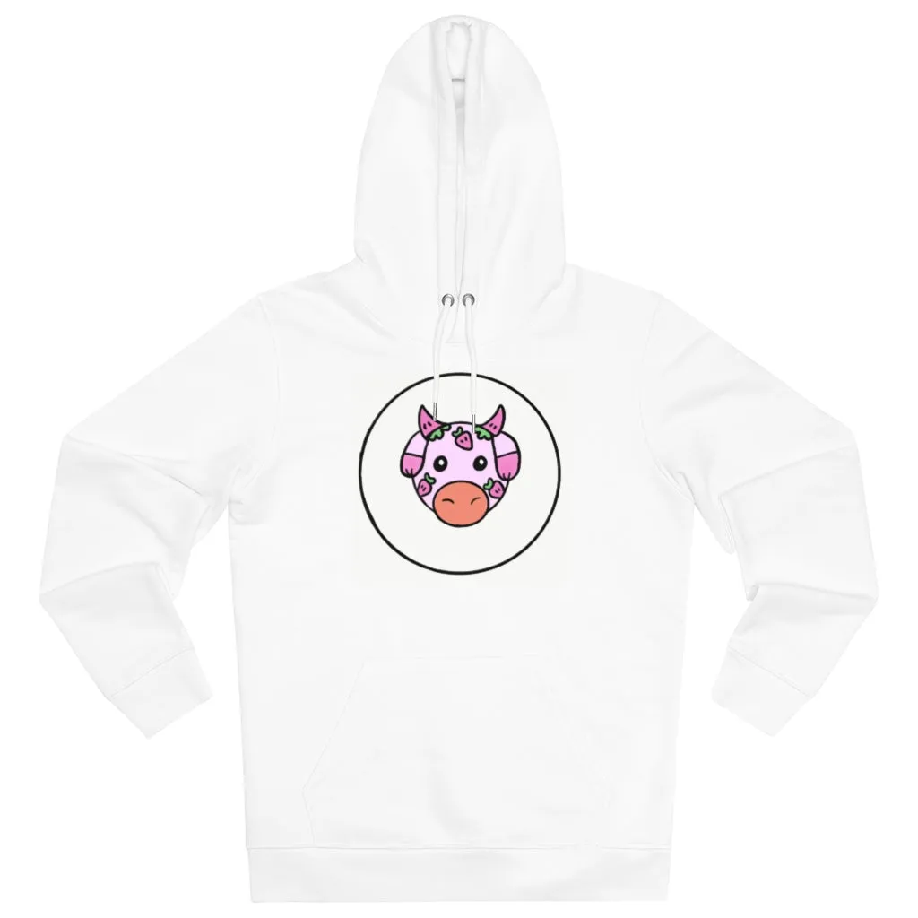 Strawberry COW!!! 85% organic cotton unisex cruiser hoodie