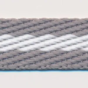 Stripe Twill Tape #12 Charcoal & White