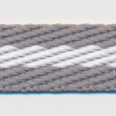Stripe Twill Tape #12 Charcoal & White