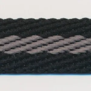 Stripe Twill Tape #120 Black & Gray