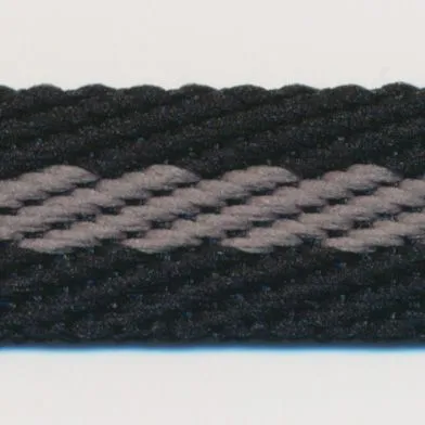 Stripe Twill Tape #120 Black & Gray