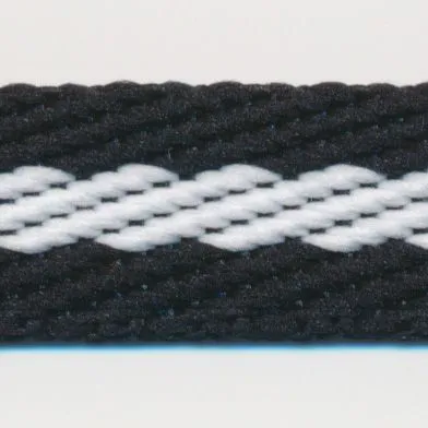 Stripe Twill Tape #13 Black & White