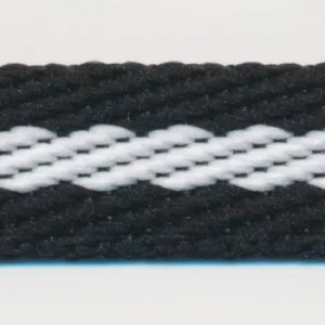 Stripe Twill Tape #13 Black & White