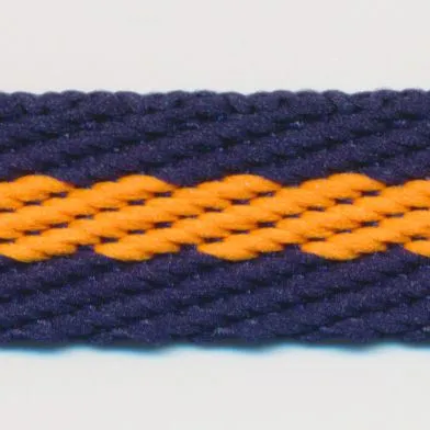 Stripe Twill Tape #15 Night Blue & Orange