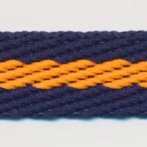 Stripe Twill Tape #15 Night Blue & Orange