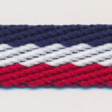 Stripe Twill Tape #17 Night Blue & White & Red