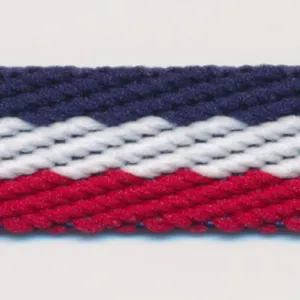 Stripe Twill Tape #17 Night Blue & White & Red