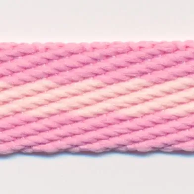 Stripe Twill Tape #5 Cherry & Pale Pink
