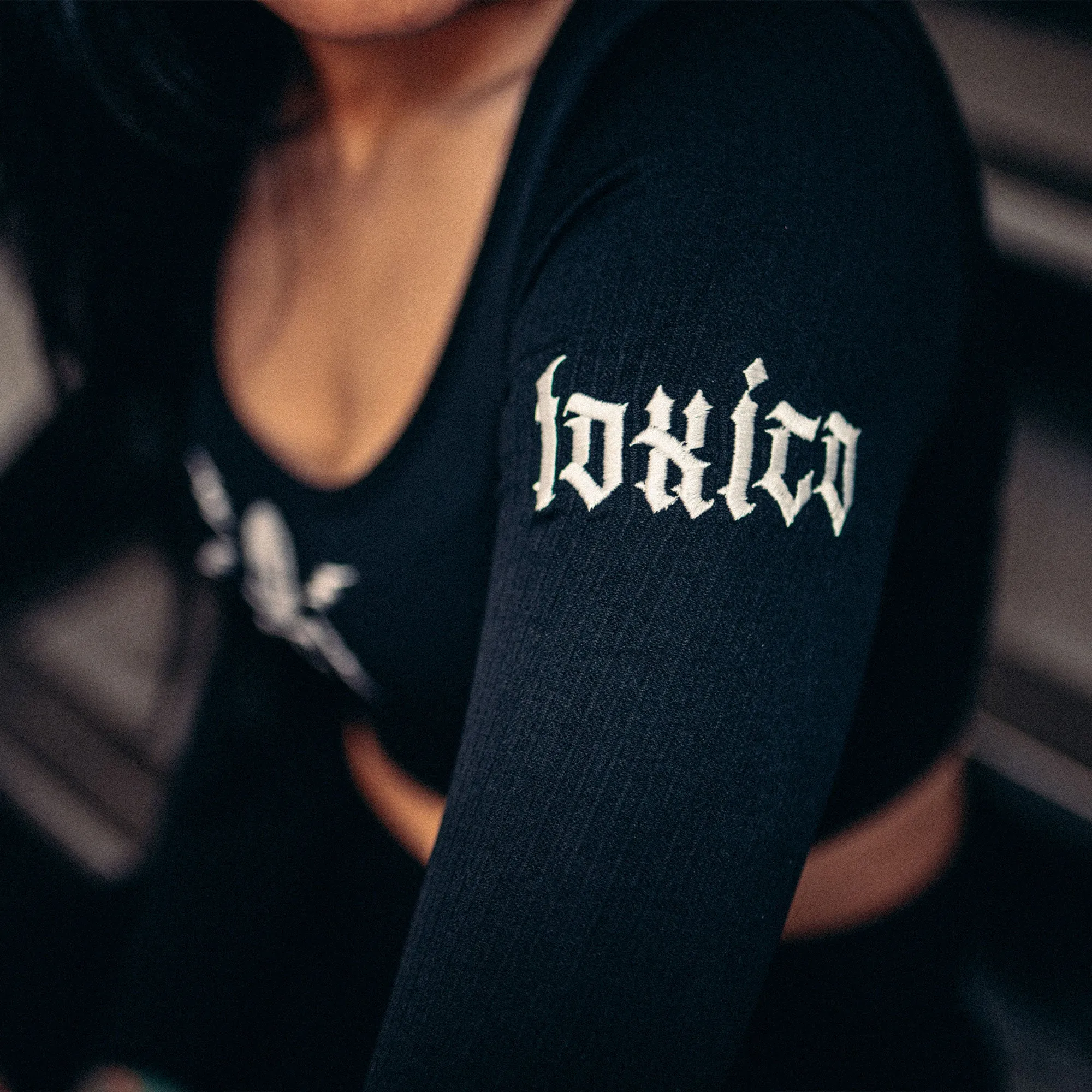 Struck Ribbed Crop Longsleeve