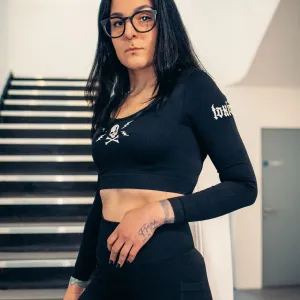 Struck Ribbed Crop Longsleeve