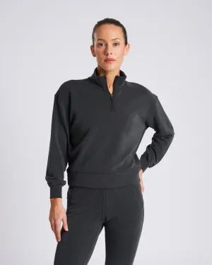 Studio UltraSoft 1/4 Zip Sweatshirt Black