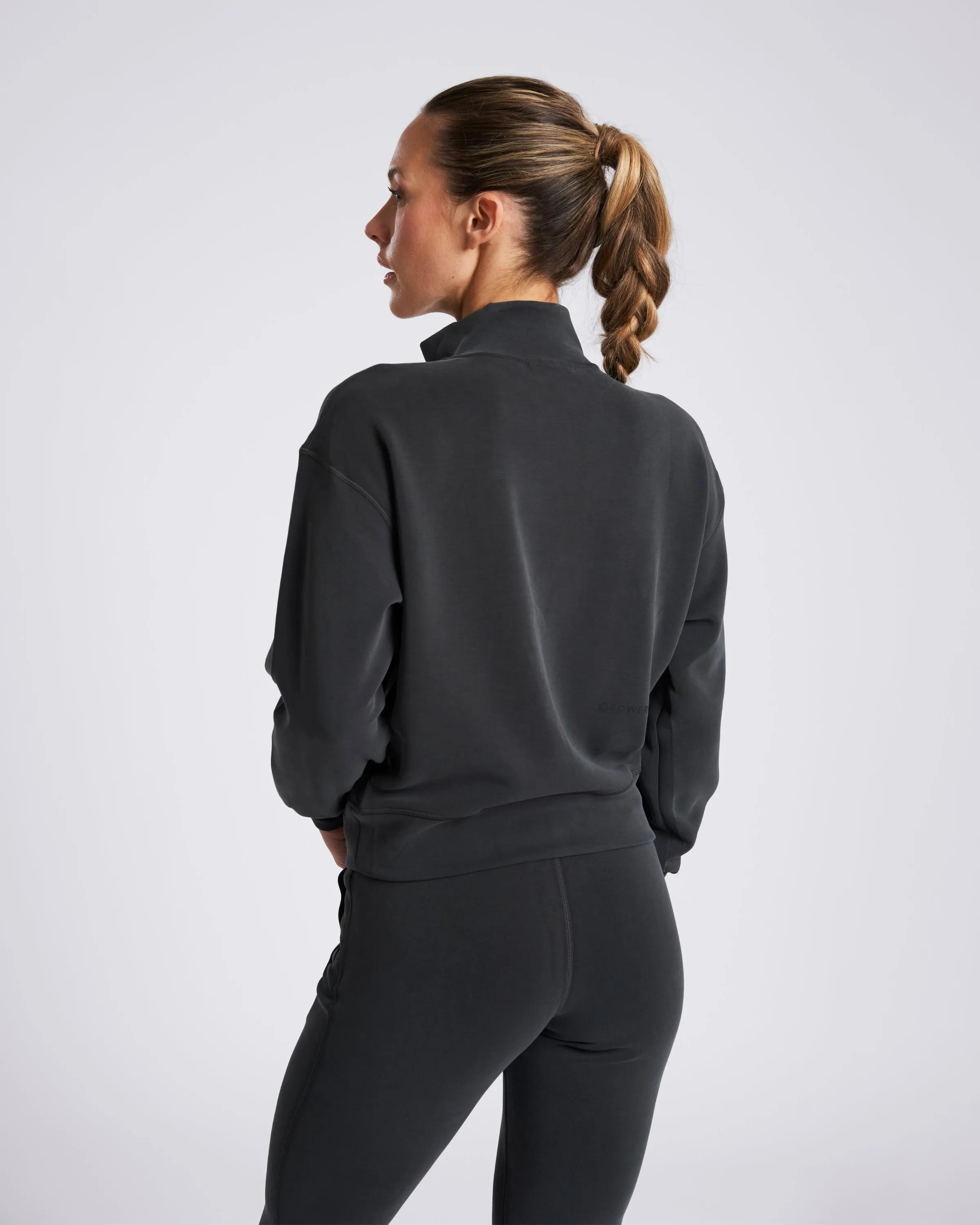 Studio UltraSoft 1/4 Zip Sweatshirt Black