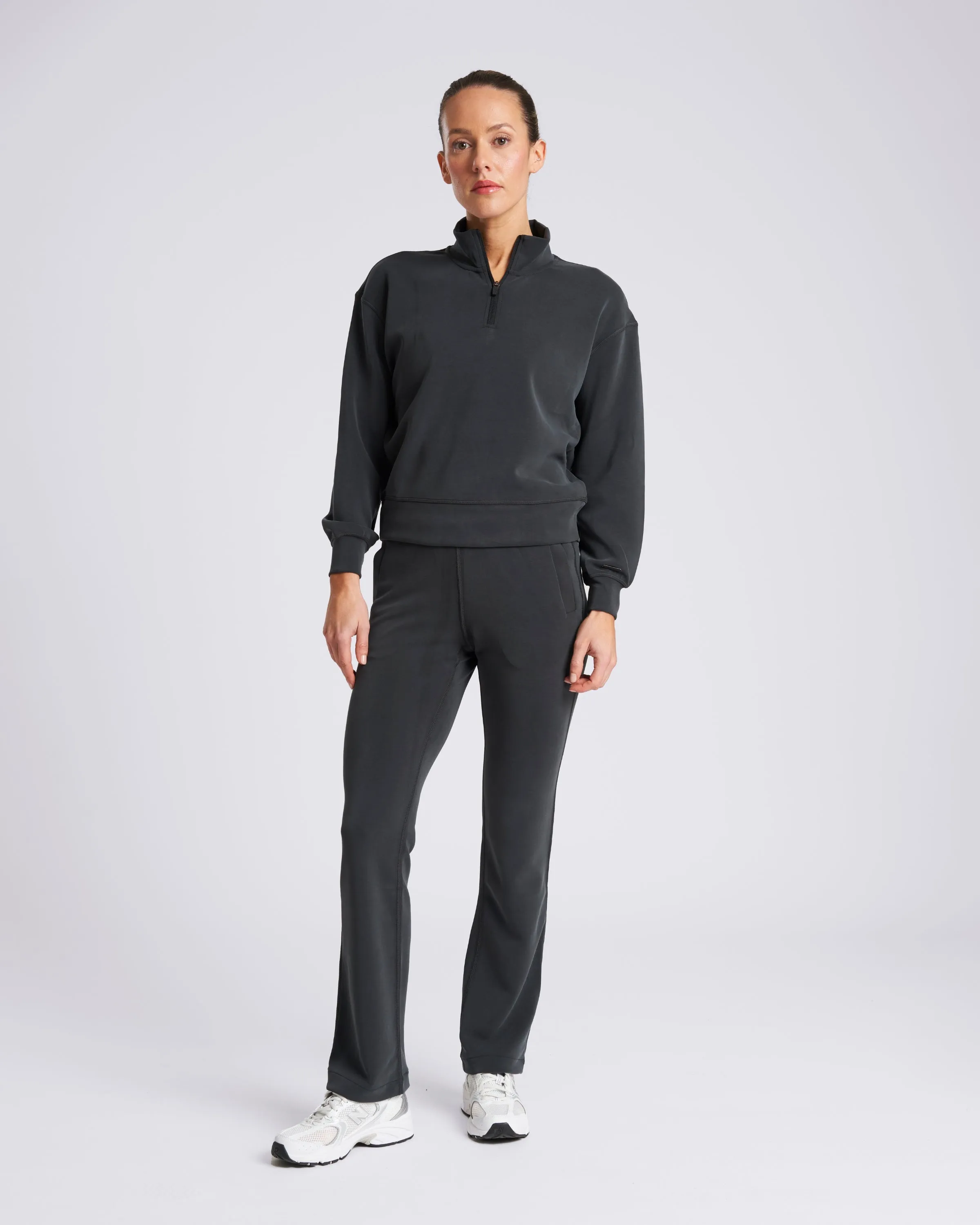 Studio UltraSoft 1/4 Zip Sweatshirt Black