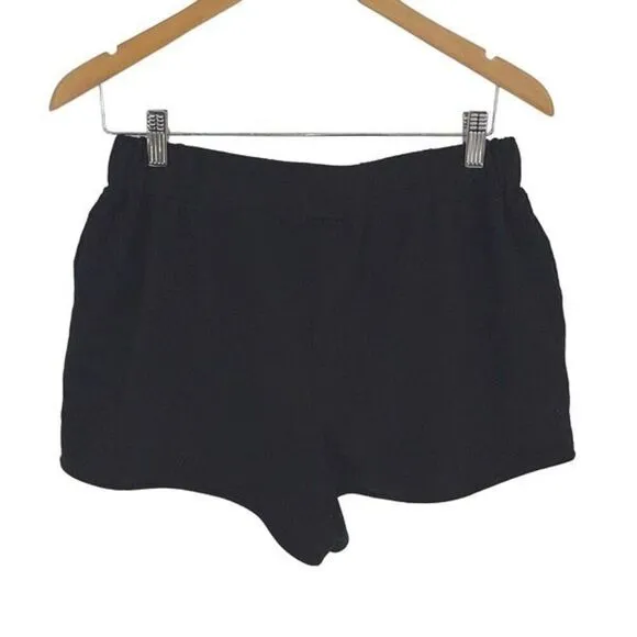 Sundays Womens Scarlet Cotton Blend Bow Tie Waist Paperbag Shorts Black Size Sma
