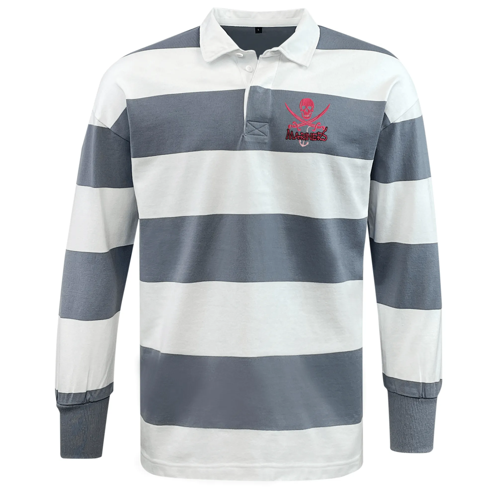 SUNY Maritime Classic Long Sleeve Hooped Rugby Jersey