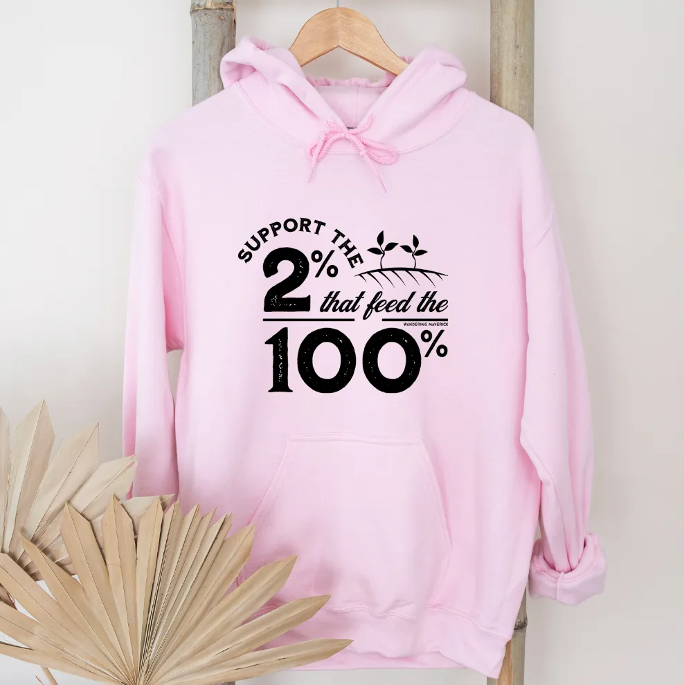 Support The 2% That Feed The 100% Hoodie (S-3XL) Unisex - Multiple Colors!