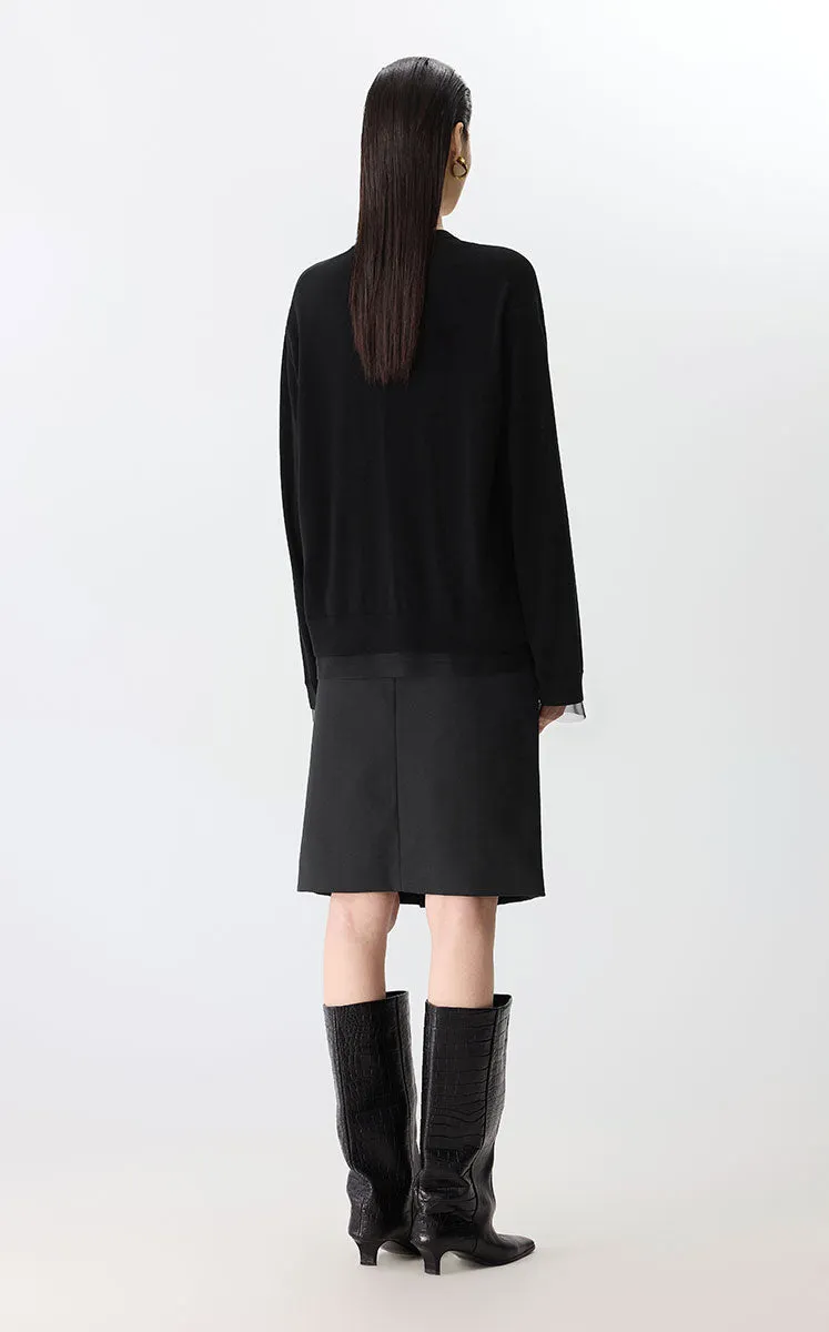 Sweater / JNBY Layered Loose Long Cardigan