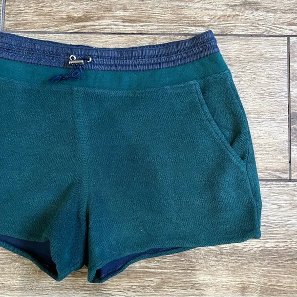 T by Alexander Wang Terry Cloth Shorts Blue Green Size Medium