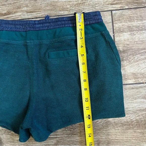 T by Alexander Wang Terry Cloth Shorts Blue Green Size Medium