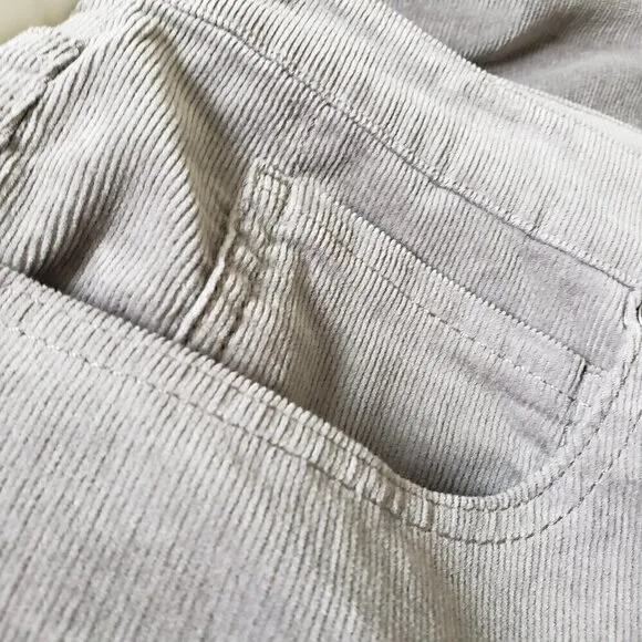Talbots grey straight high waisted corduroy pants size 16 NWT