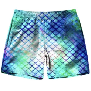 Teal Dragon Scales Shorts