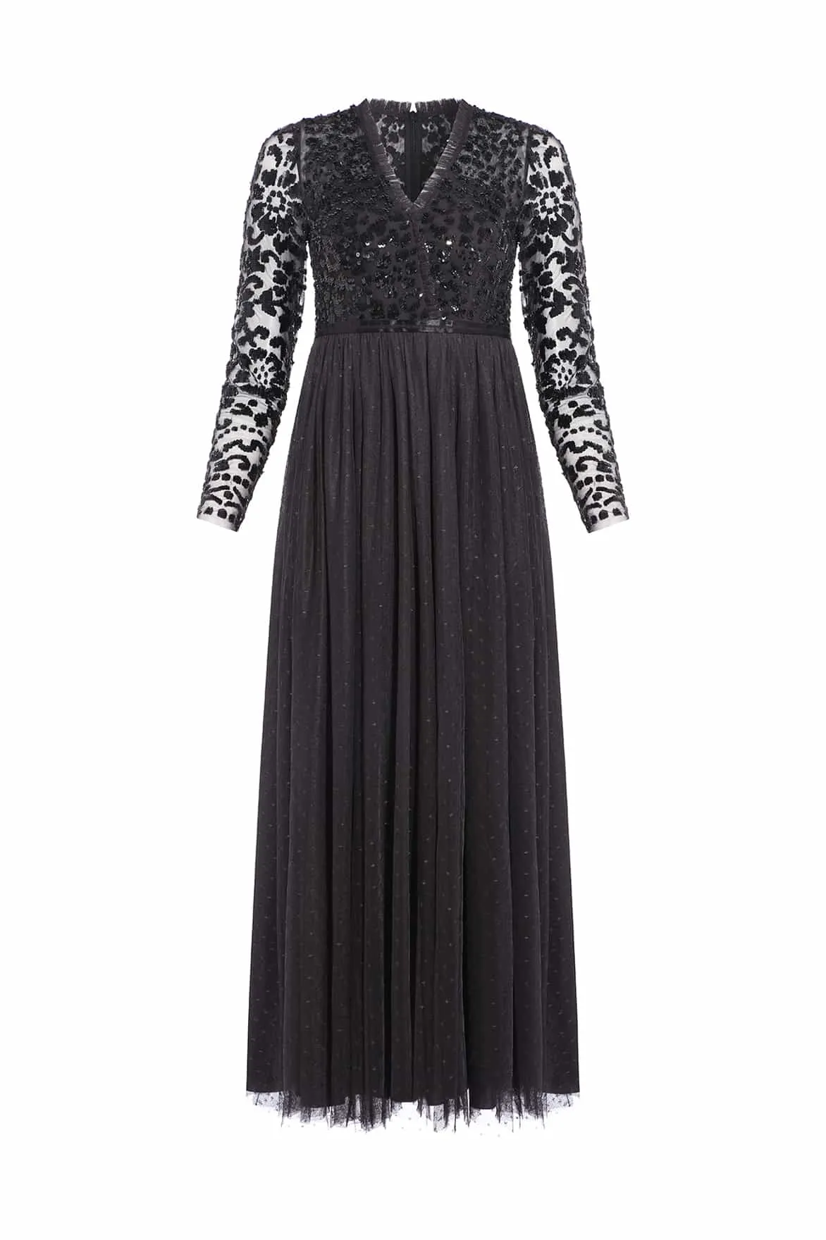 Tempest V-Neck Bodice Ankle Gown