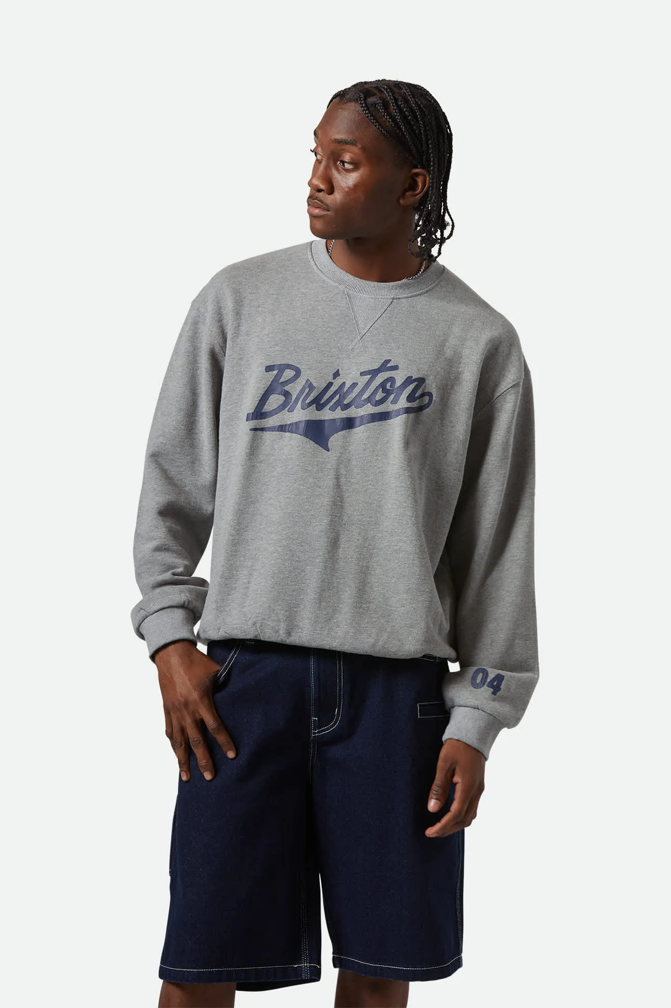 The League Broken In Crew - Heather Grey