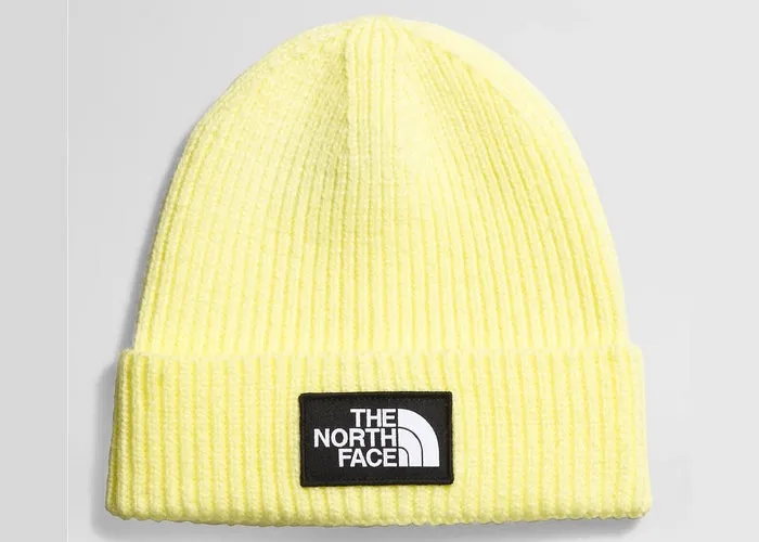 The North Face TNF Logo Box Cuffed Beanie Sun Sprite