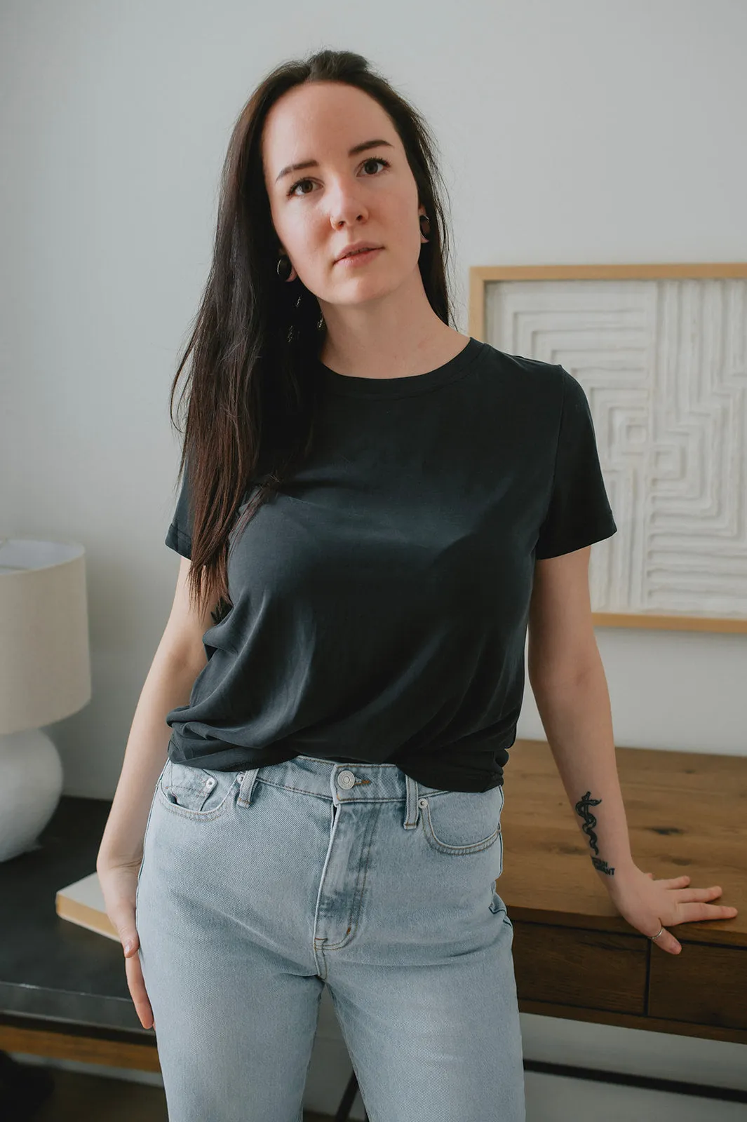 The Rae High-Rise Crop Straight Leg Denim - Twin Flame