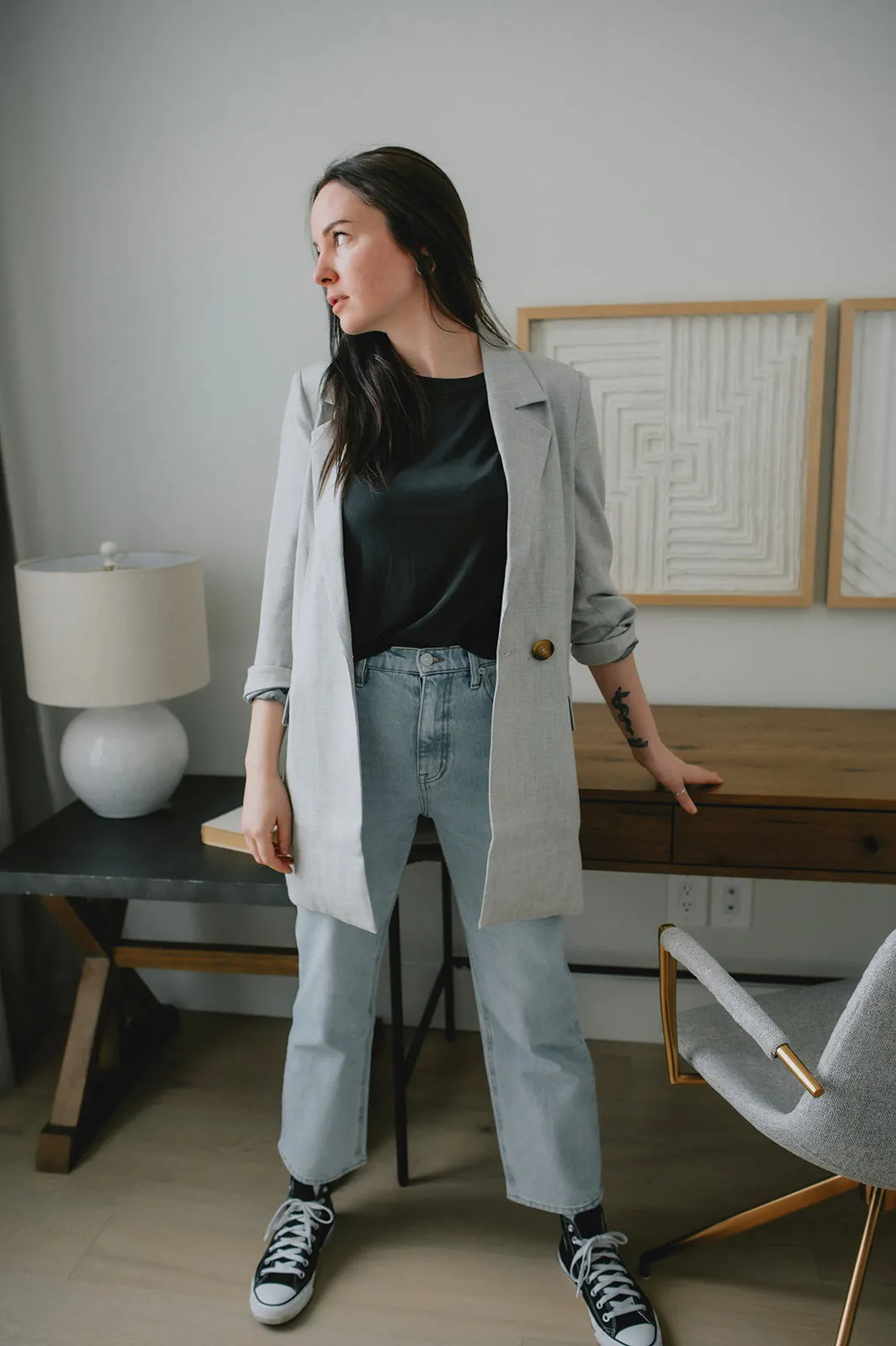 The Rae High-Rise Crop Straight Leg Denim - Twin Flame