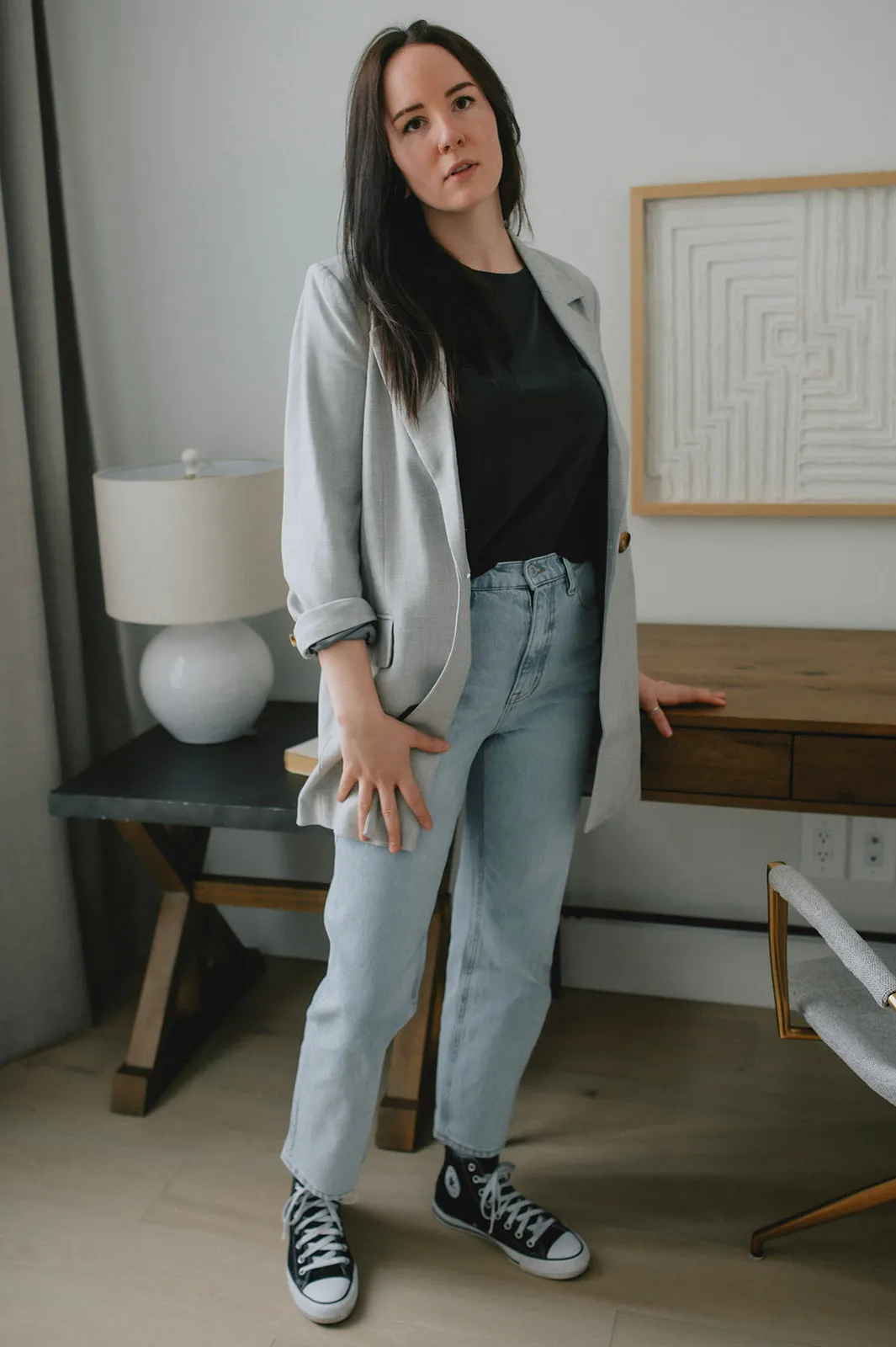 The Rae High-Rise Crop Straight Leg Denim - Twin Flame