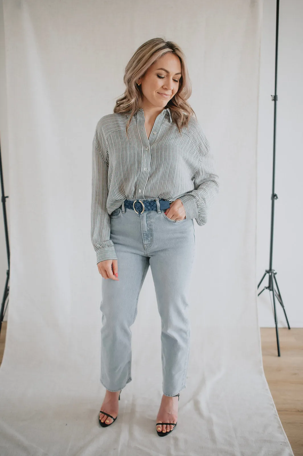 The Rae High-Rise Crop Straight Leg Denim - Twin Flame