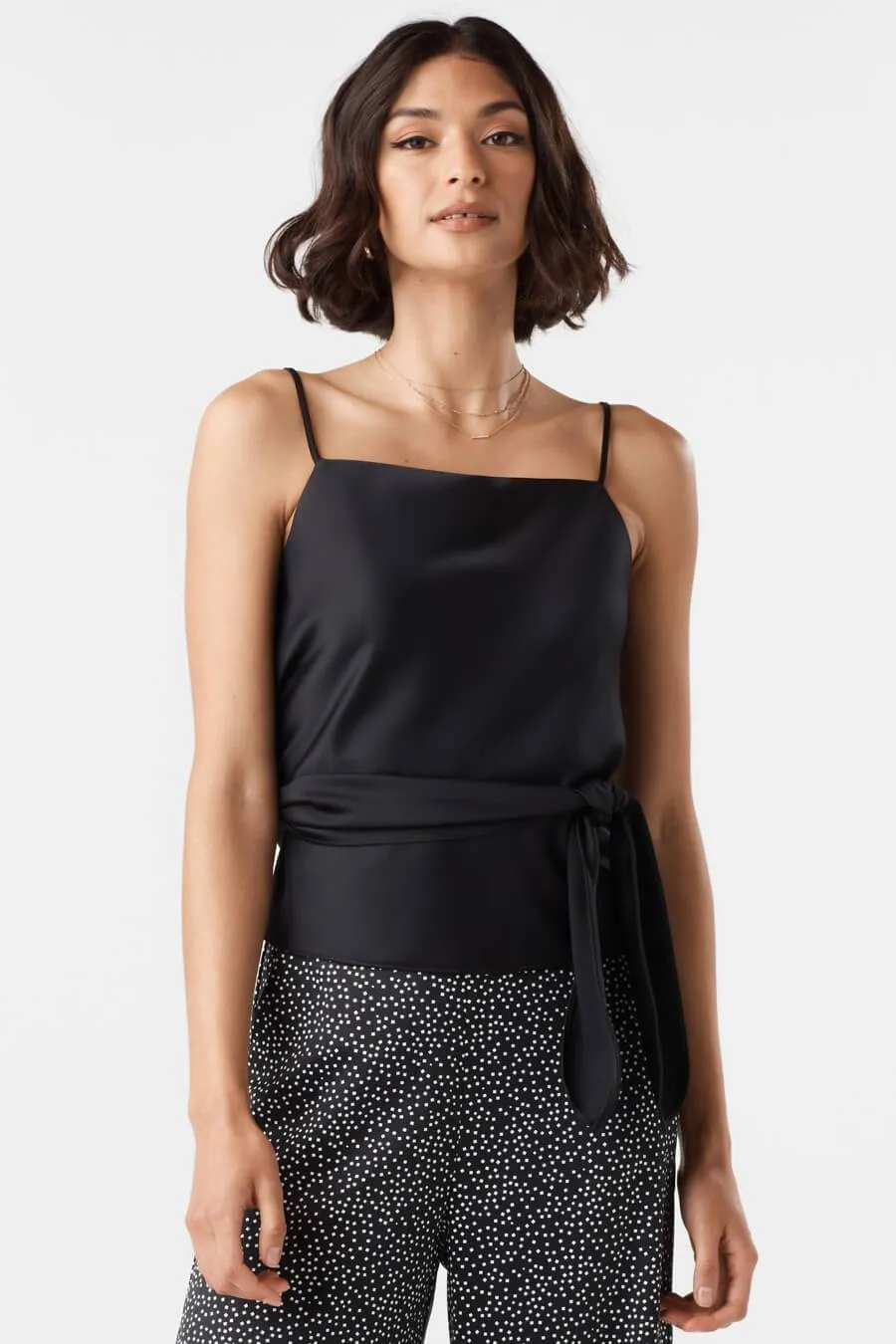 The Satin Wrap Tank