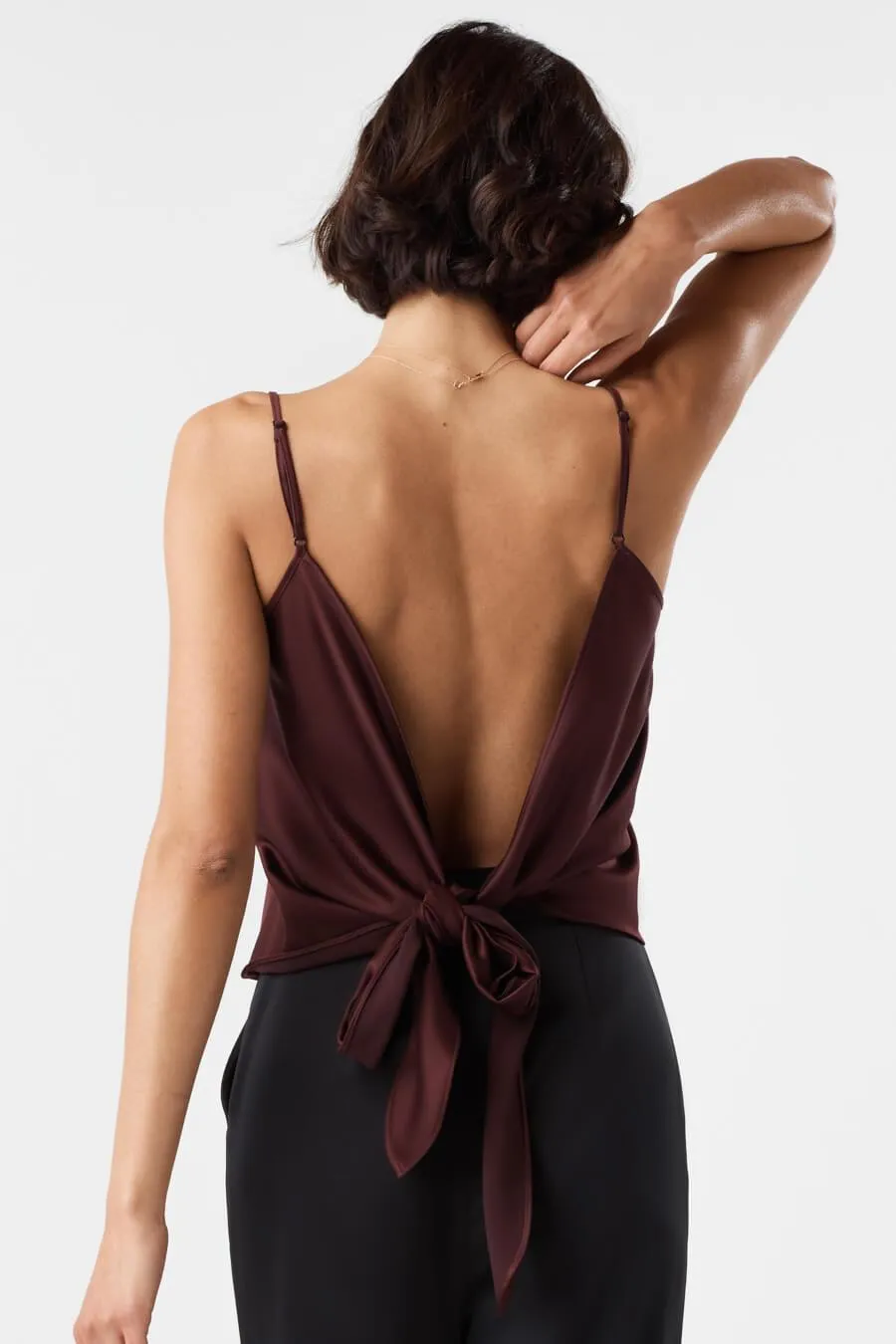 The Satin Wrap Tank