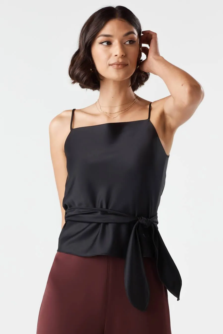 The Satin Wrap Tank
