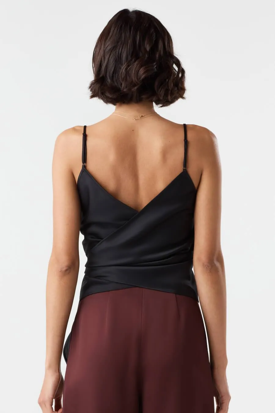 The Satin Wrap Tank