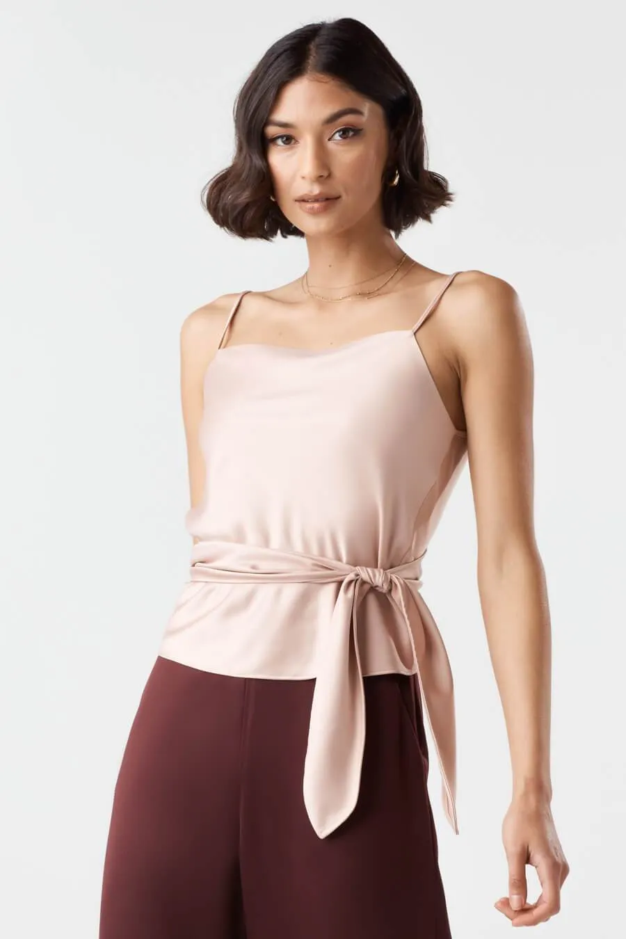 The Satin Wrap Tank