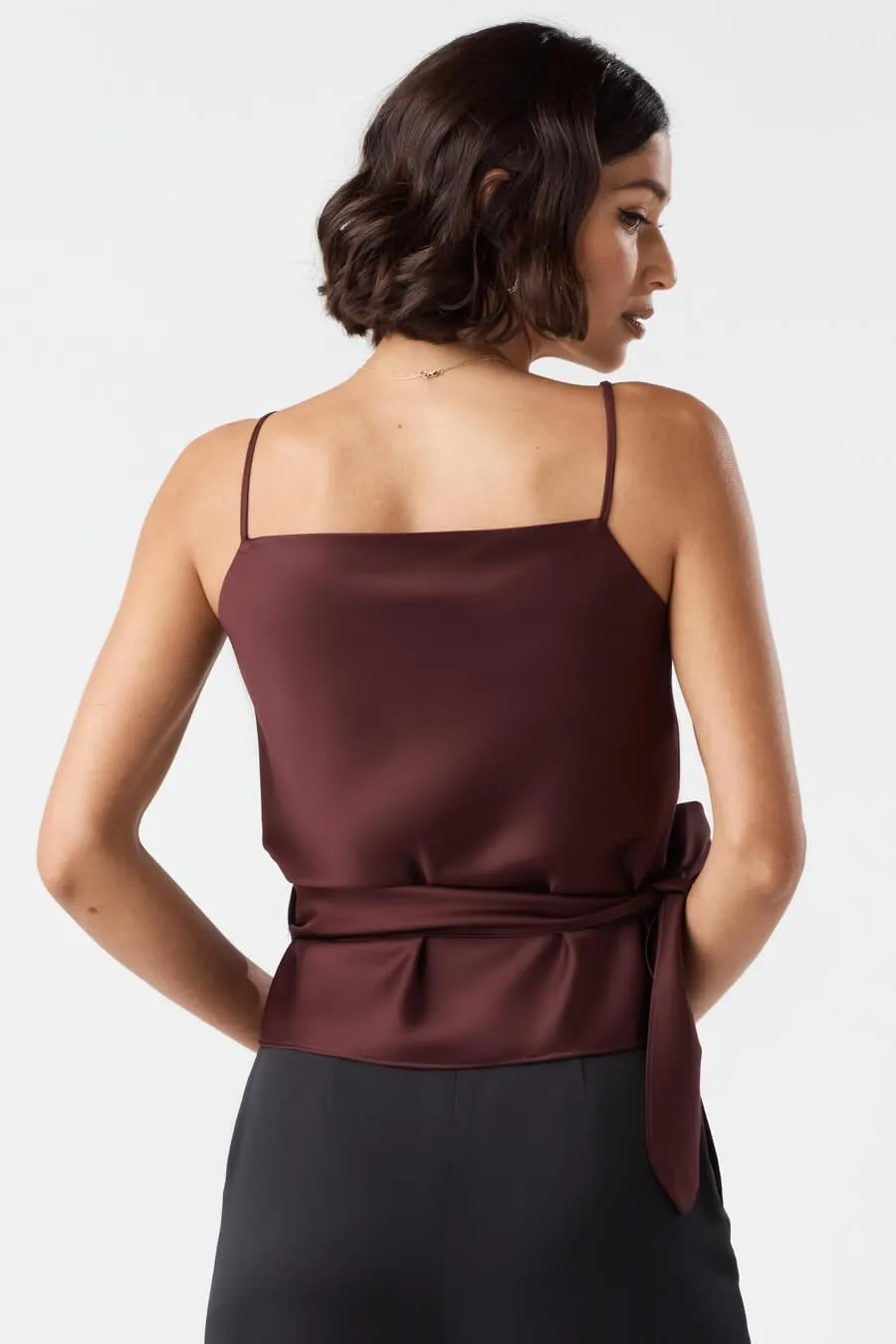 The Satin Wrap Tank