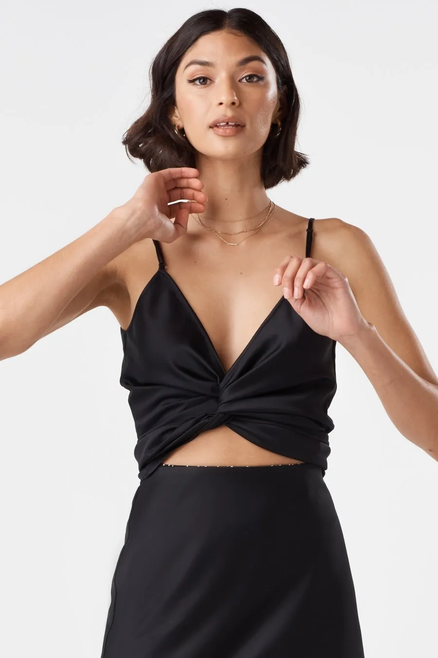 The Satin Wrap Tank