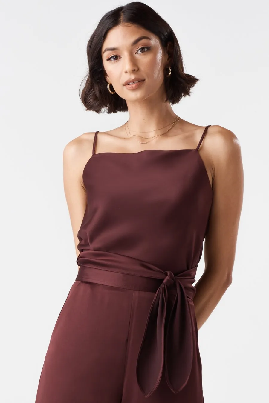 The Satin Wrap Tank