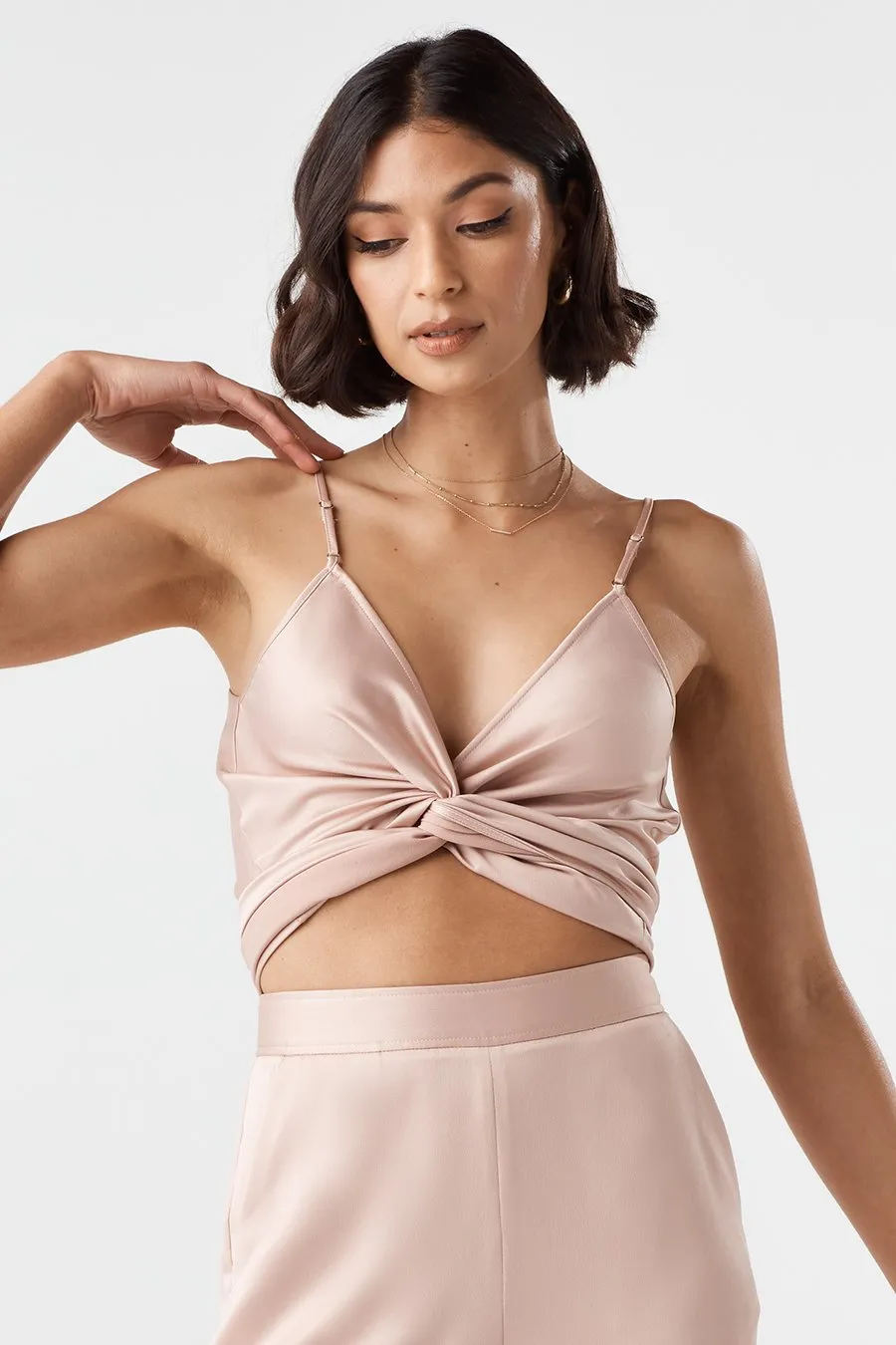 The Satin Wrap Tank