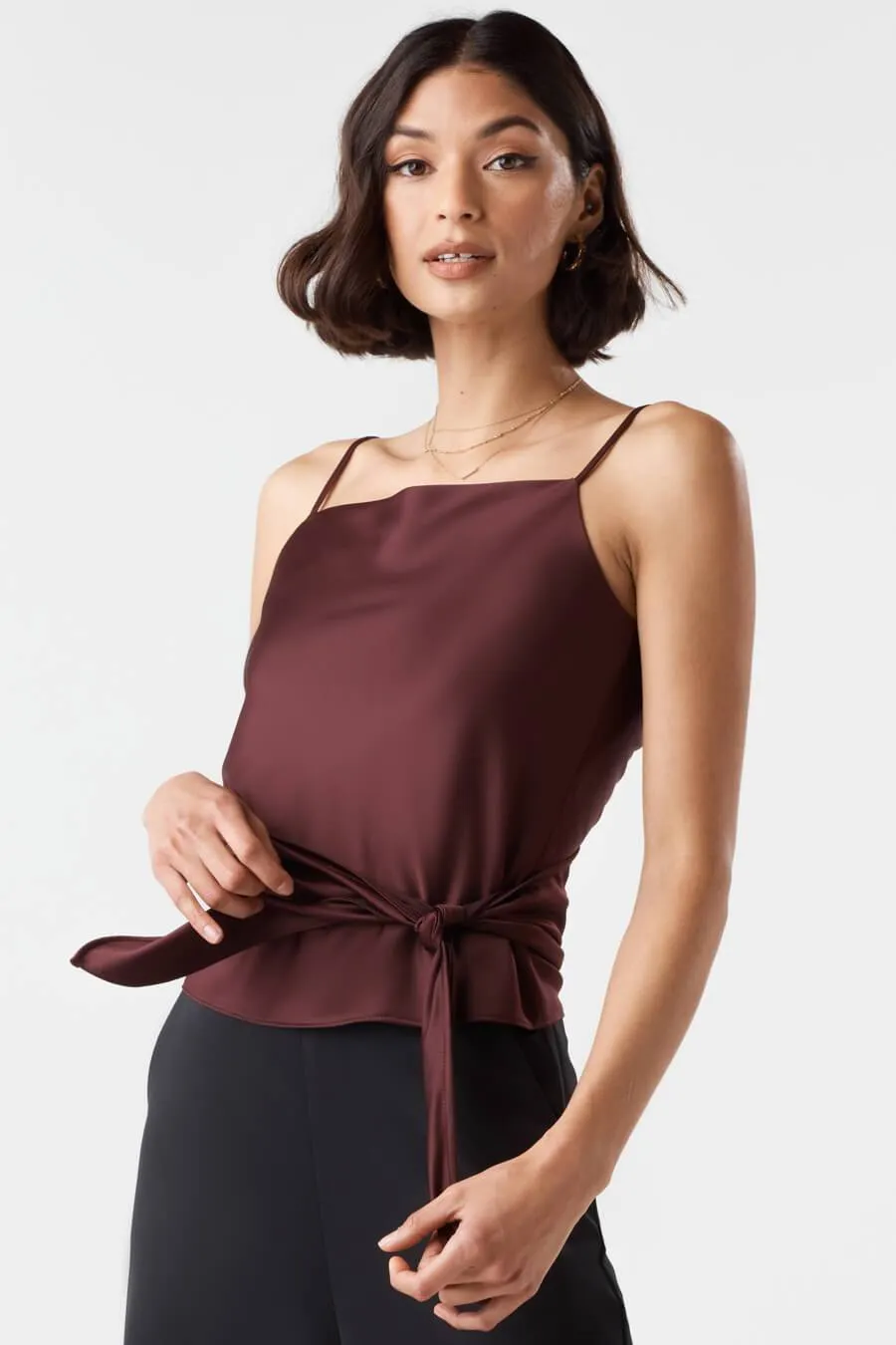 The Satin Wrap Tank