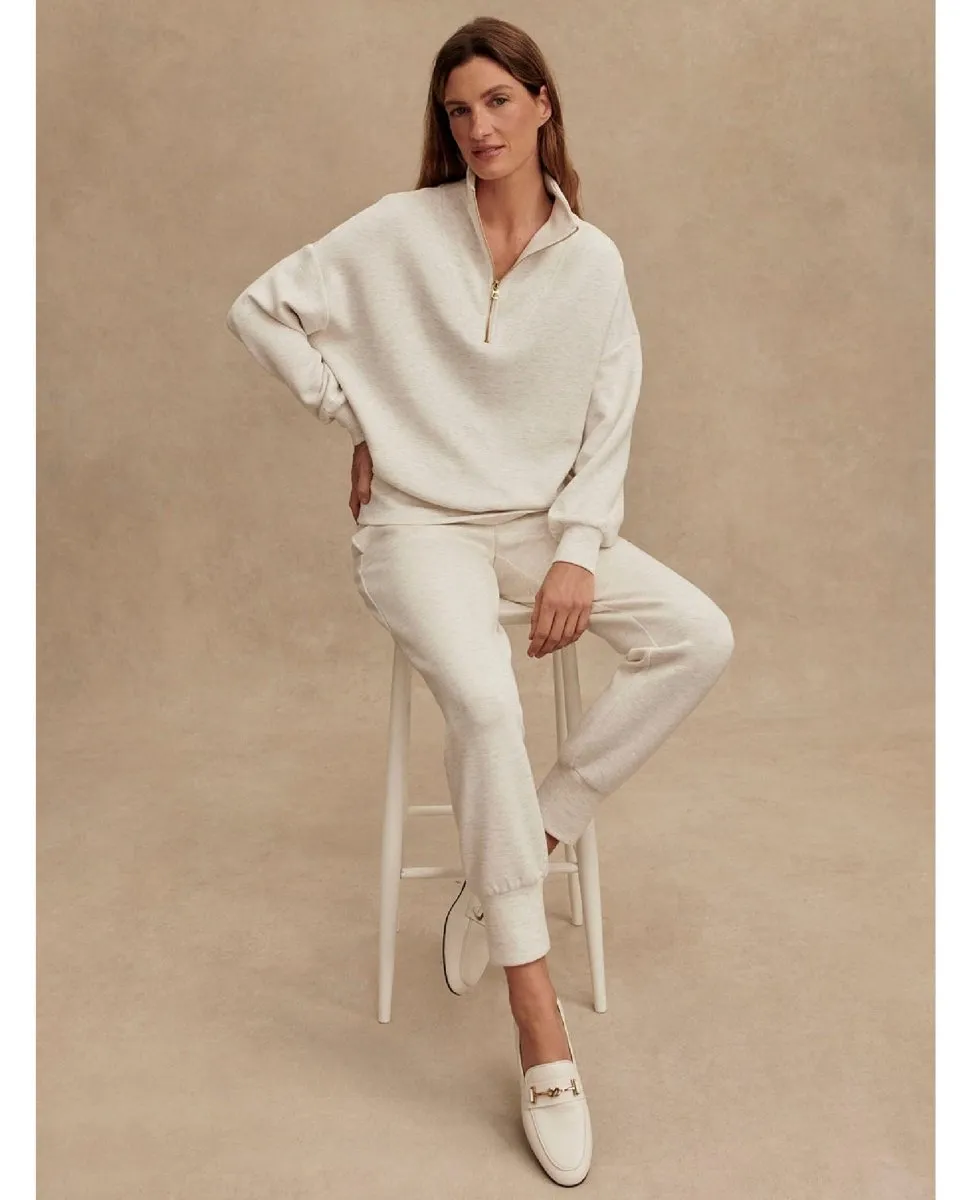 The Slim Cuff Pant 25" Ivory Marl