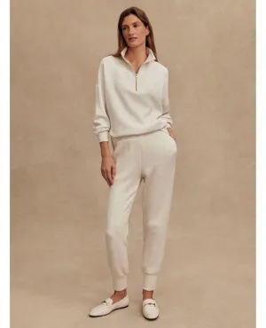 The Slim Cuff Pant 25" Ivory Marl
